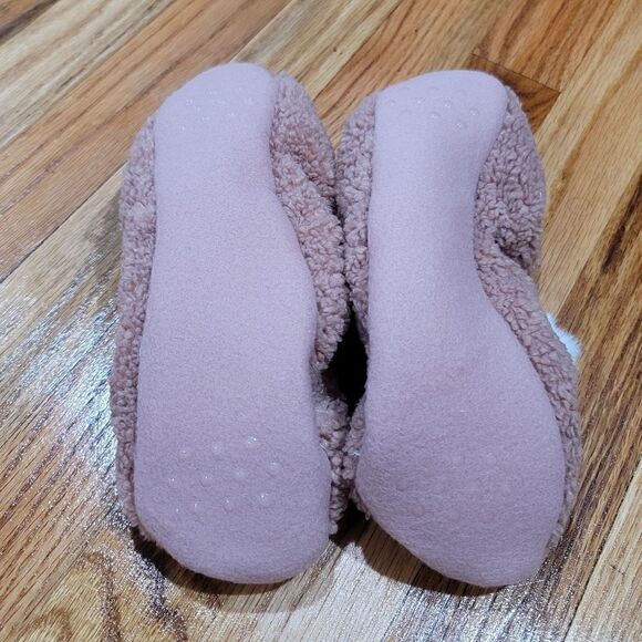Custom Made Bunny Rabbit Ear Sherpa Lined Slip On Slippers Elastic - Picture 5 of 7